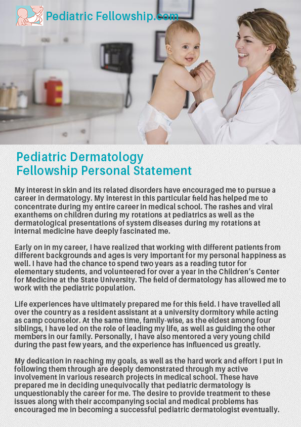 personal statement pediatric residency