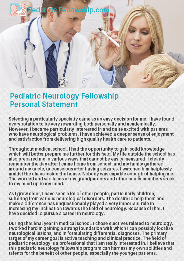 sample personal statement for pediatric residency