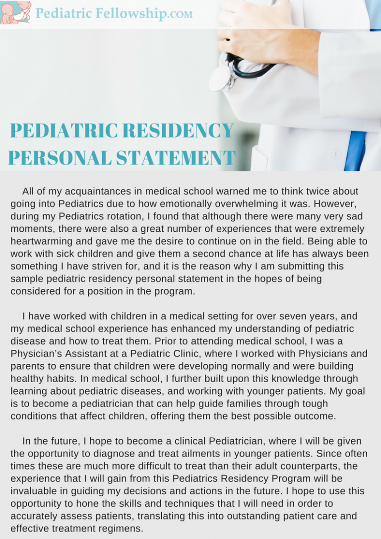 expert-help-writing-pediatric-residency-personal-statement